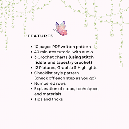 butterfly cardigan-sweater crochet pattern & tutorial combo