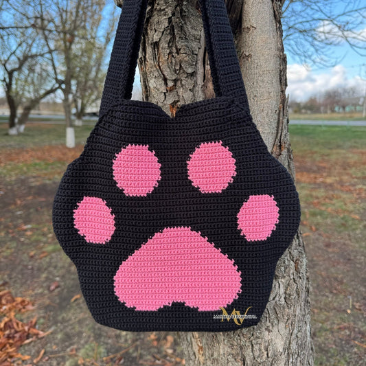 Cute Paw Bag crochet pattern