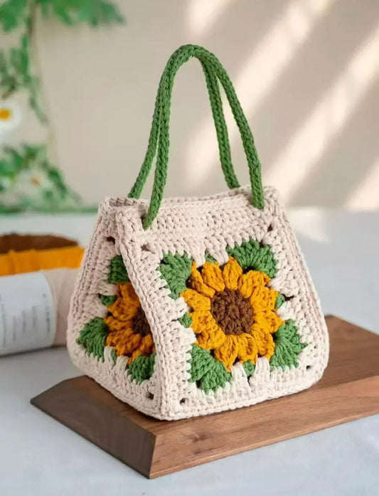 Beachy Sunflower Crochet HandBag Pattern